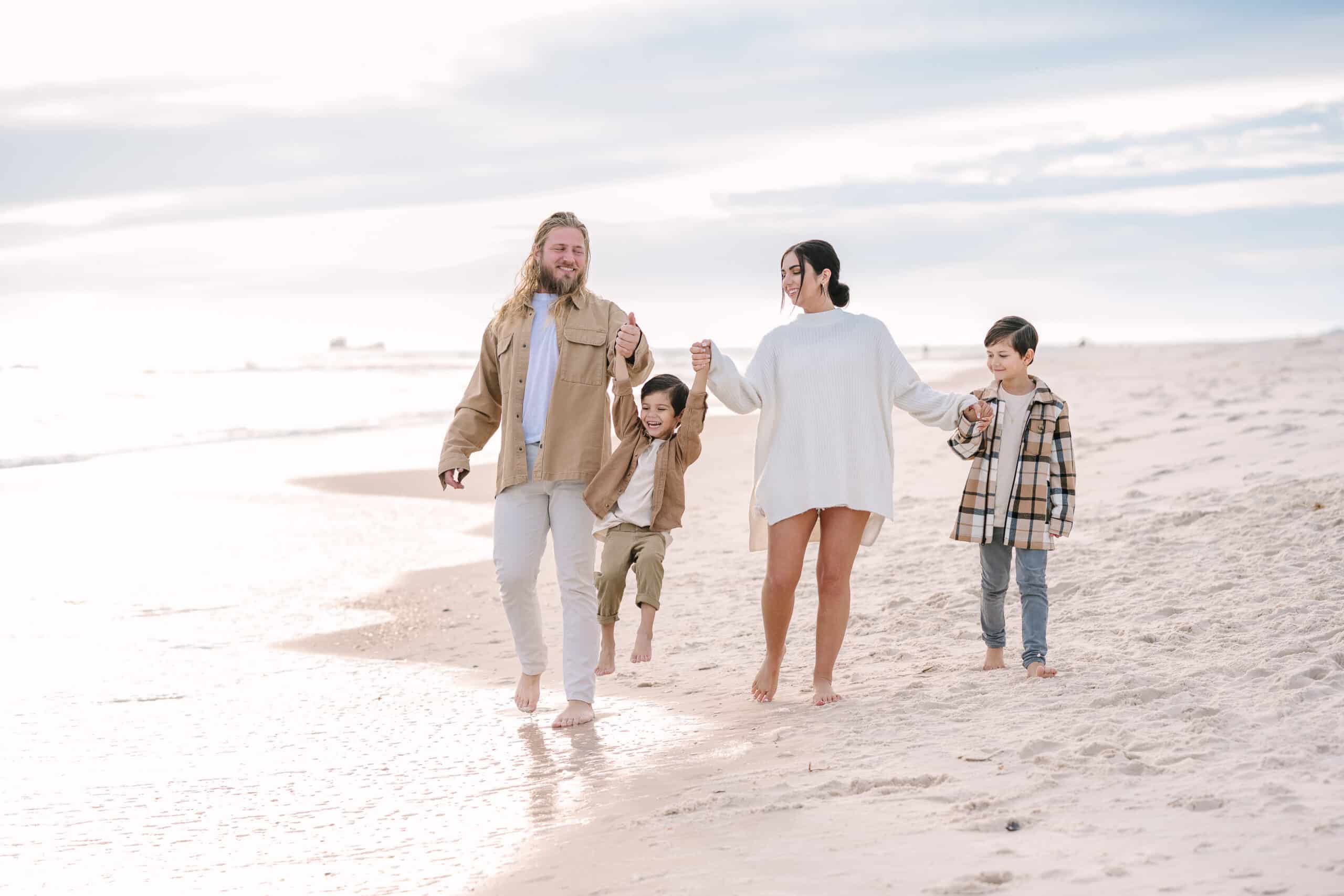 Family Photo on the beach in Gulf Shores, al