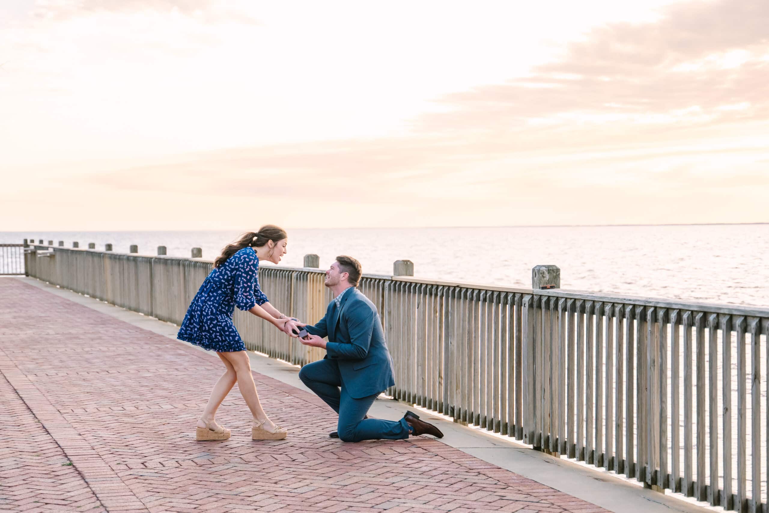 Man proposes at The Grand Hotel in Fairhope Alabama