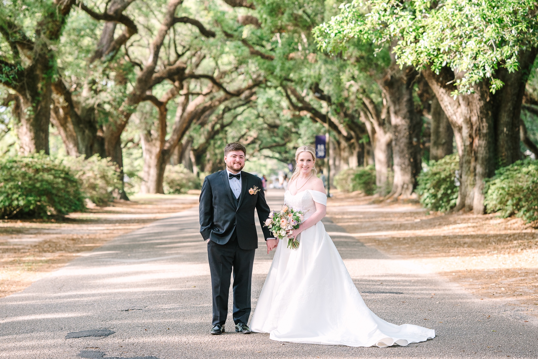 Avenue of The oaks wedding photo